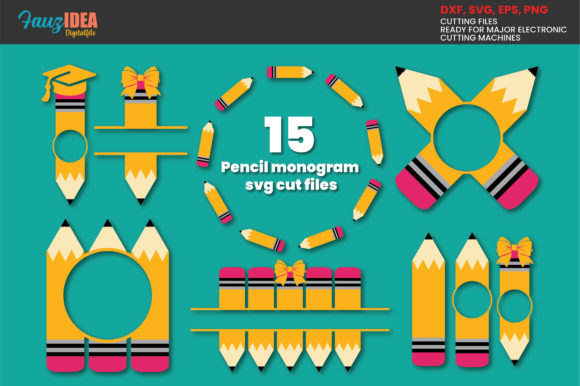 15 Pencil SVG Bundle: A Versatile Graphic Design Asset for Creative Publishers