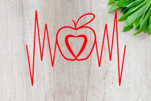 Apple Heartbeats Teacher SVG for Crafts and Graphics
