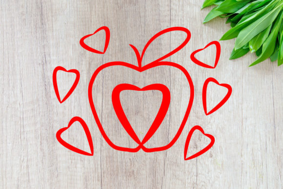 Apple Hearts Teacher SVG – A Versatile Graphic Design Asset for Crafts and Marketing