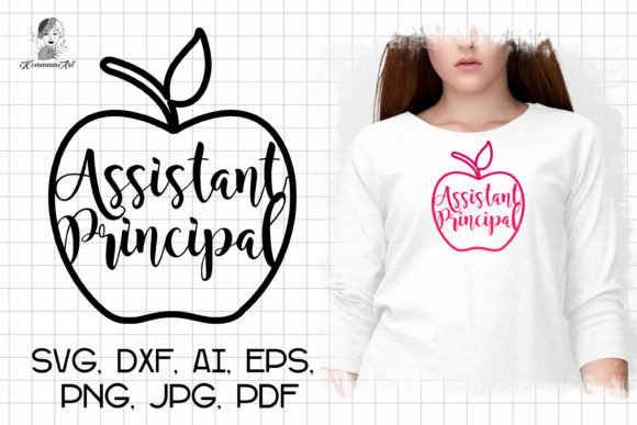 Assistant Principal SVG Apple: A Reliable Graphic for Crafts and Merch