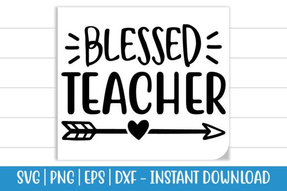 Blessed TEACHER SVG Design 2: A Versatile Graphics Asset for Crafts and Creative Projects