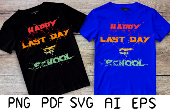 Happy Last Day of School Vintage: A Versatile Graphic Design Asset for Crafts and Local Business Branding