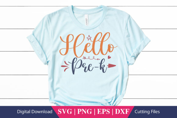 Hello Pre-k School SVG File: A Graphic Design Asset for Crafty Creations