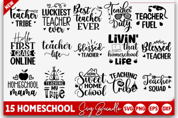 Home School Bundle: A Versatile Graphic Design Asset for Crafts and Creative Projects