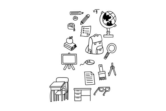 School SVG Cut File: A Graphic Design Asset for Creative Crafters and Content Publishers