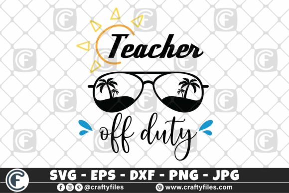 Summer SVG Teacher Off Duty – A Vibrant Design Asset for Crafts and Graphics