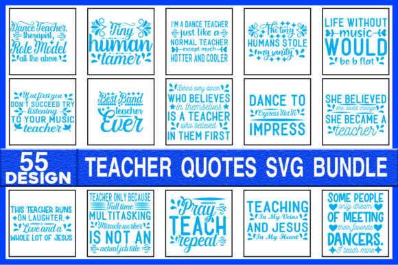 Teacher Quotes SVG Designs Bundle – A Solid Graphic Asset for Crafts & Merch