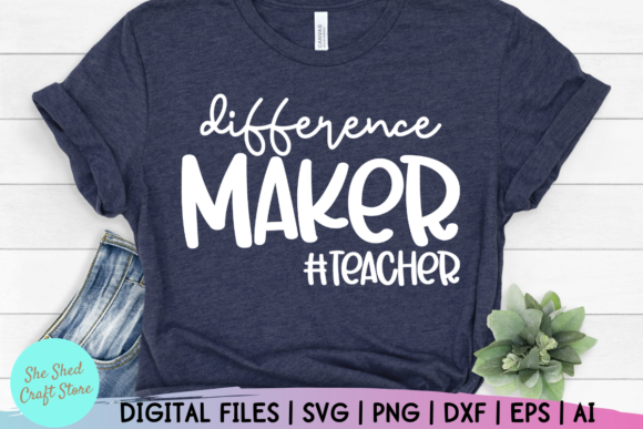 Teacher SVG – Difference Maker Design for Embroidery Projects